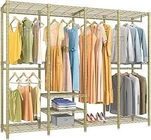 Heavy Duty Adjustable Carbon Steel Wire Garment Rack - Omega Lifestyles