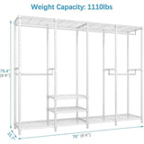 Heavy Duty Adjustable Carbon Steel Wire Garment Rack - Omega Lifestyles