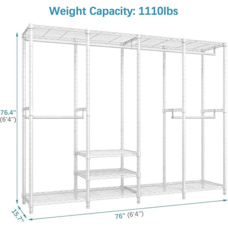 Heavy Duty Adjustable Carbon Steel Wire Garment Rack - Omega Lifestyles