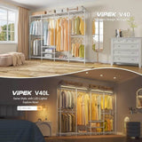 Heavy Duty Adjustable Carbon Steel Wire Garment Rack - Omega Lifestyles