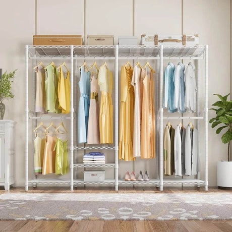 Heavy Duty Adjustable Carbon Steel Wire Garment Rack - Omega Lifestyles