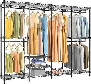 Heavy Duty Adjustable Carbon Steel Wire Garment Rack - Omega Lifestyles