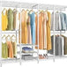 Heavy Duty Adjustable Carbon Steel Wire Garment Rack - Omega Lifestyles