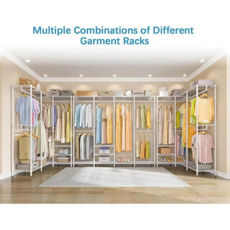 Heavy Duty Adjustable Carbon Steel Wire Garment Rack - Omega Lifestyles