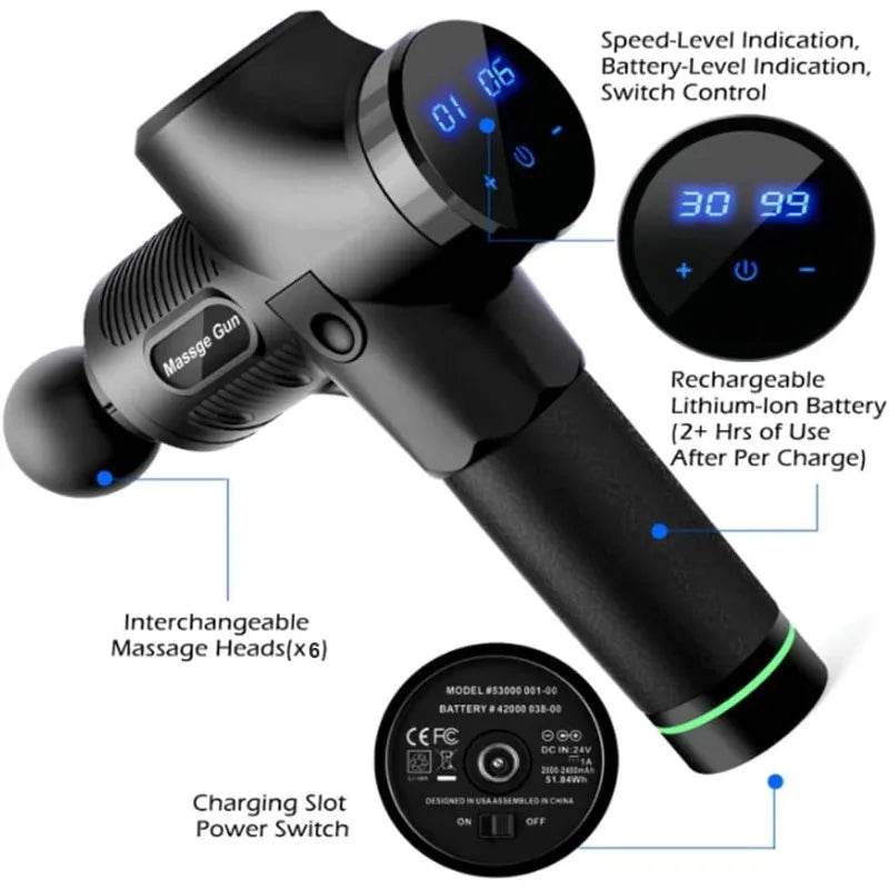 Handheld Deep Tissue Percussion Massage Gun - Omega Lifestyles