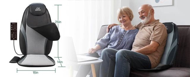 Shiatsu Heat Massage Cushion with Kneading Back Therapy Pad - Omega Lifestyles