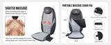 Shiatsu Heat Massage Cushion with Kneading Back Therapy Pad - Omega Lifestyles