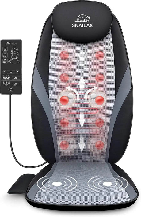 Shiatsu Heat Massage Cushion with Kneading Back Therapy Pad - Omega Lifestyles