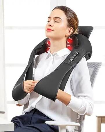 Shiatsu Heat Massage Cushion with Kneading Back Therapy Pad - Omega Lifestyles