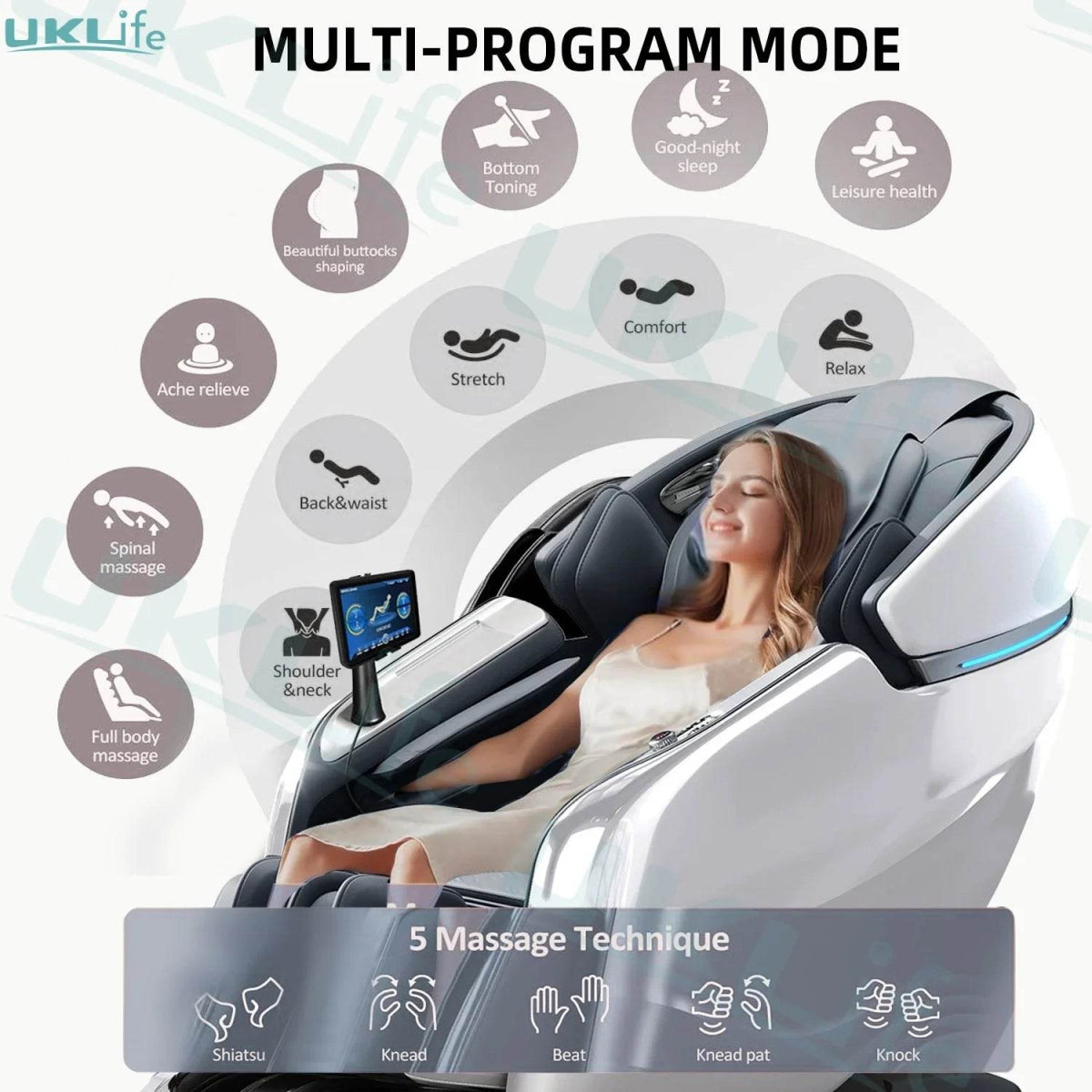 Yutori MistGlow Heat 4D SL-Track AI Voice Massage Chair - Omega Lifestyles
