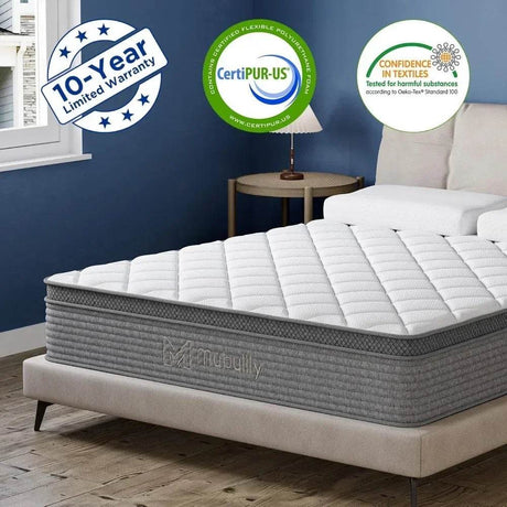 Medium 10-Inch Gel Memory Foam Hybrid Mattress - Omega Lifestyles