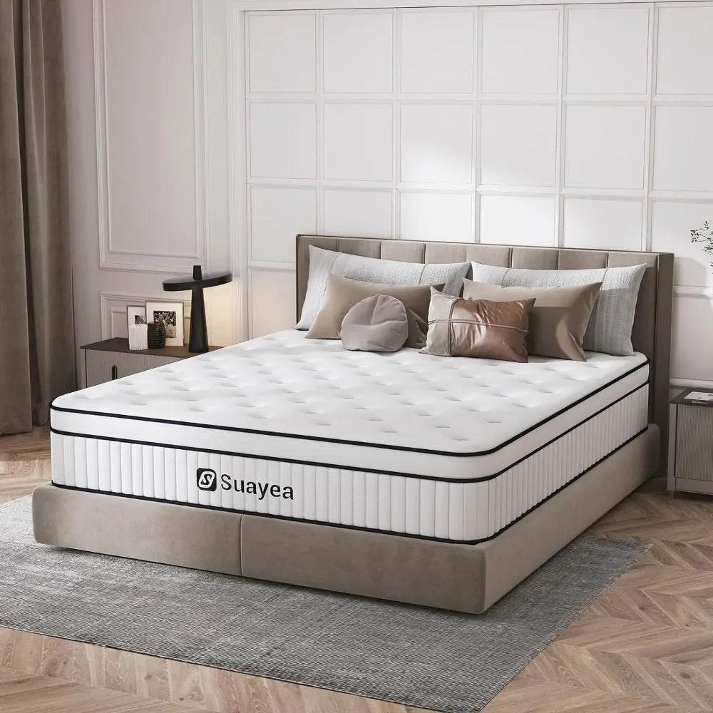 Medium 10-Inch Hybrid Pocket Spring Mattress - Omega Lifestyles