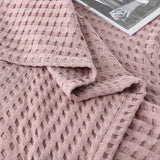 100x150cm Light Green 100% Cotton Waffle Blanket - Sleep Galleria