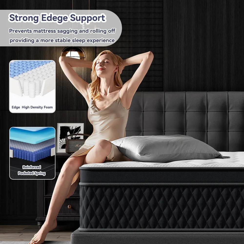 11-Inch Hybrid Memory Foam Mattress - Omega Lifestyles