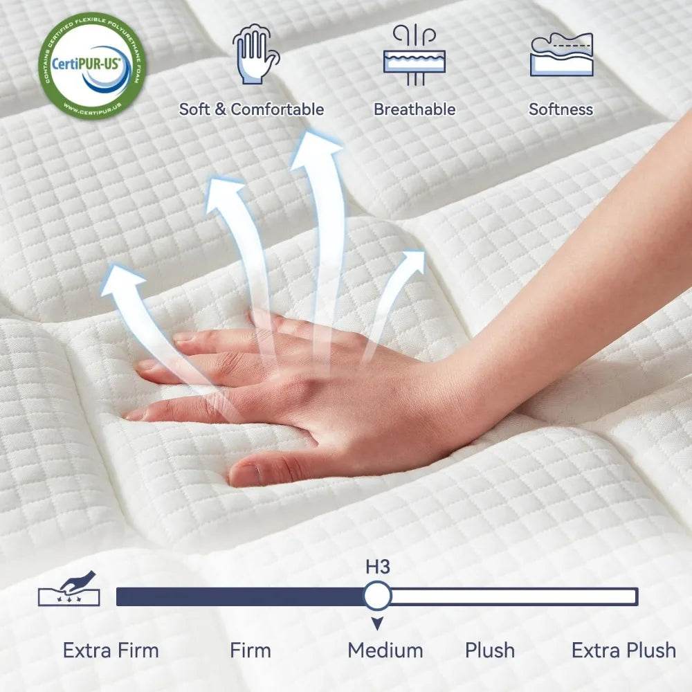 11-Inch Hybrid Memory Foam Mattress - Omega Lifestyles