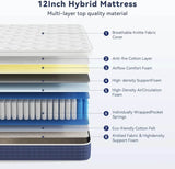 12-Inch Cooling Gel Hybrid Mattress - Omega Lifestyles