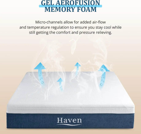 12-Inch Cooling Gel Memory Foam Mattress - Omega Lifestyles