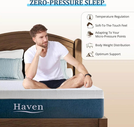 12-Inch Cooling Gel Memory Foam Mattress - Omega Lifestyles