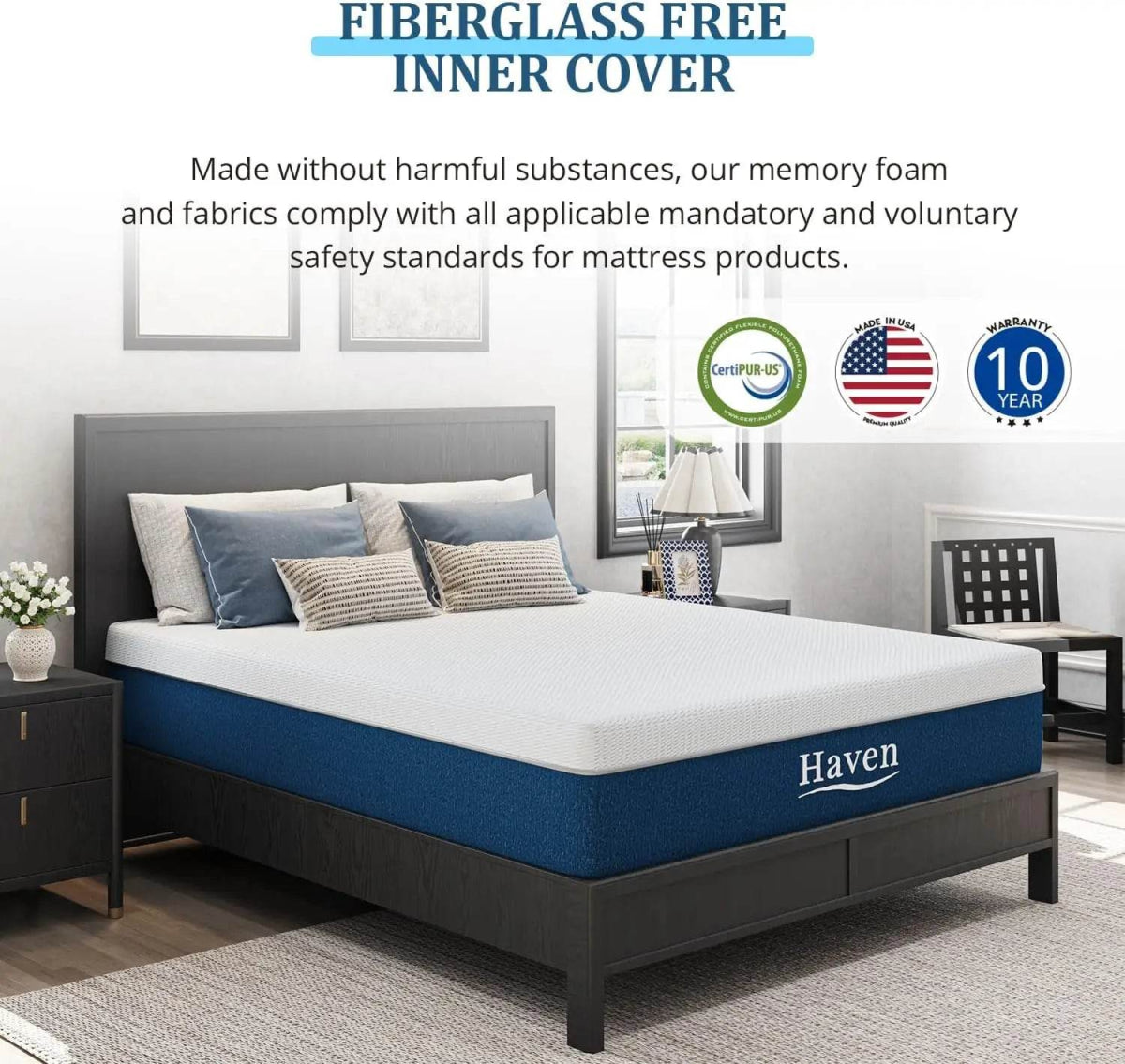 12-Inch Cooling Gel Memory Foam Mattress - Omega Lifestyles