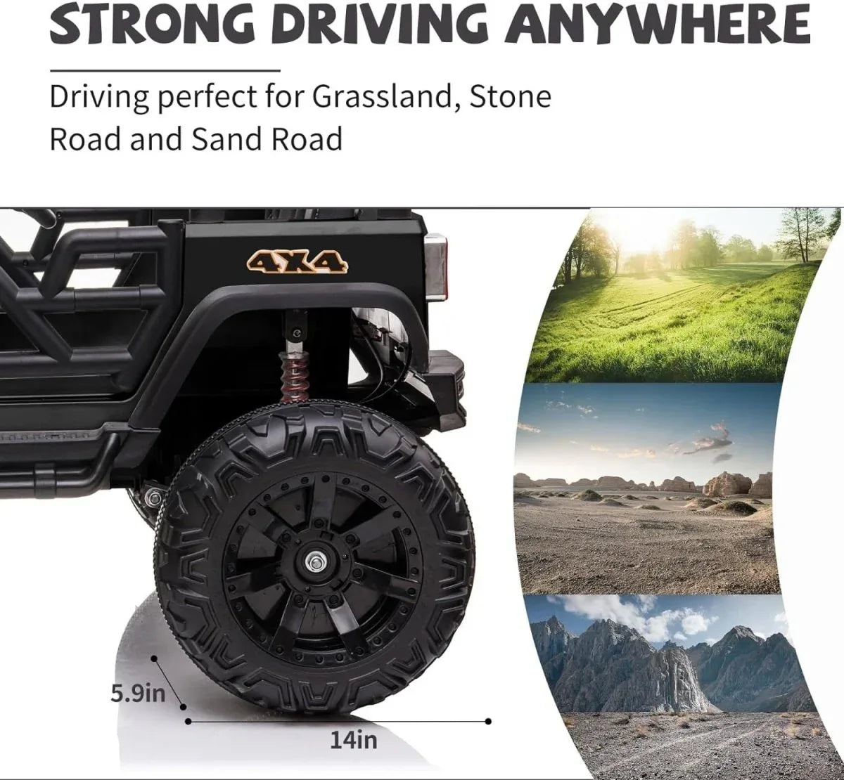 12V Remote Control 2-Seater Kids Electric Ride-On Car - Omega Lifestyles