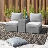2 - Person Weather - Resistant Wicker Outdoor Conversation Set With Cushions - Zenvia - Omega Lifestyles