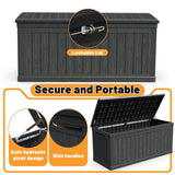 260 Gallon Waterproof Double - Wall Outdoor Deck Storage Box - Zenvia - Omega Lifestyles