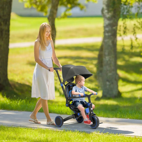 3-In-1 Adjustable Toddler Tricycle Push Bike With Canopy - Omega Lifestyles