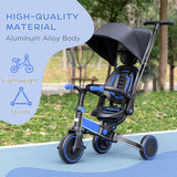 3-In-1 Adjustable Toddler Tricycle Push Bike With Canopy - Omega Lifestyles