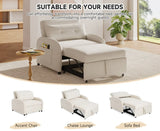 3-in-1 Convertible Cotton Linen Sleeper Sofa Bed - Omega Lifestyles