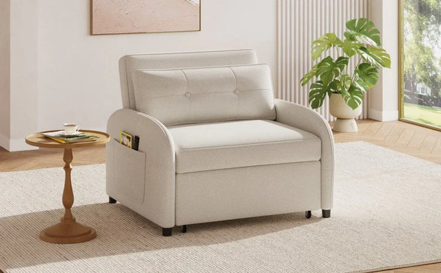 3-in-1 Convertible Cotton Linen Sleeper Sofa Bed - Omega Lifestyles