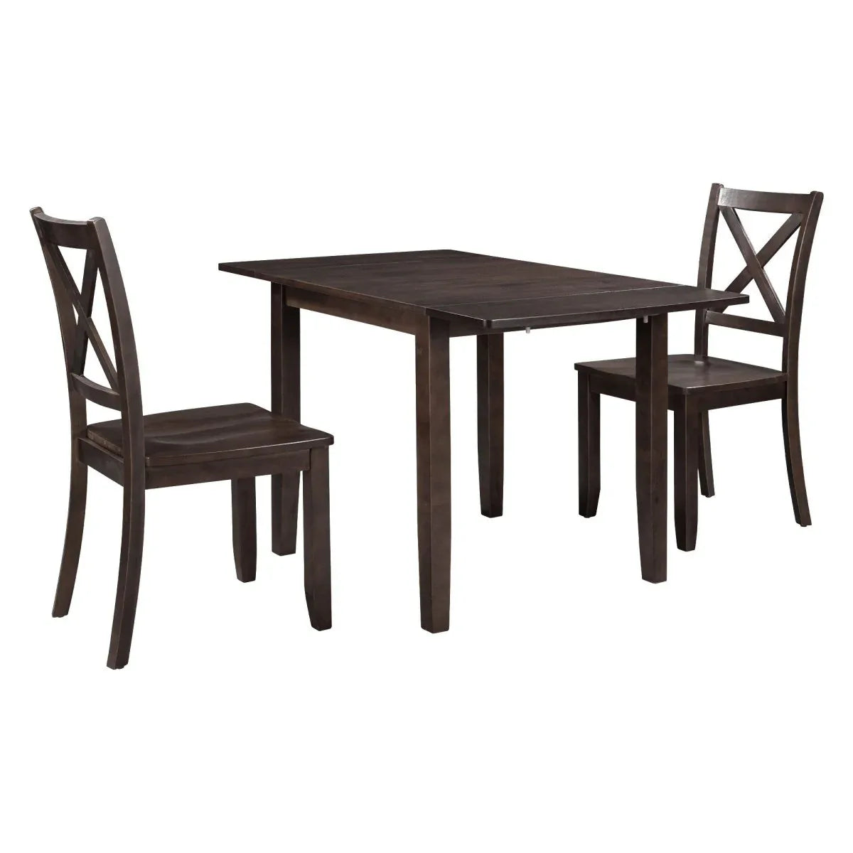 3-Piece Solid Wood Drop Leaf Breakfast Nook Dining Set - Omega Lifestyles
