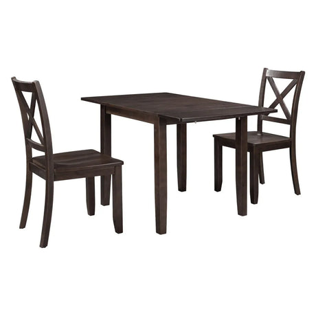 3-Piece Solid Wood Drop Leaf Breakfast Nook Dining Set - Omega Lifestyles