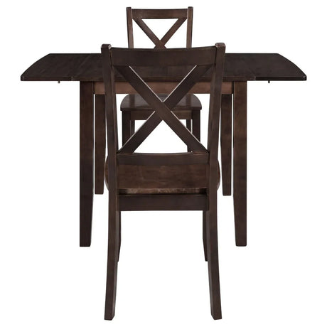 3-Piece Solid Wood Drop Leaf Breakfast Nook Dining Set - Omega Lifestyles