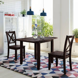 3-Piece Solid Wood Drop Leaf Breakfast Nook Dining Set - Omega Lifestyles