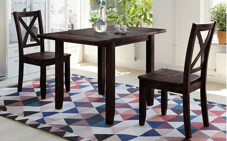 3-Piece Solid Wood Drop Leaf Breakfast Nook Dining Set - Omega Lifestyles