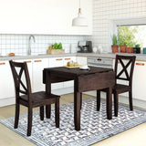 3-Piece Solid Wood Drop Leaf Breakfast Nook Dining Set - Omega Lifestyles
