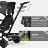 4 - in - 1 Adjustable Kids Tricycle With Safety Features - Zenvia - Omega Lifestyles