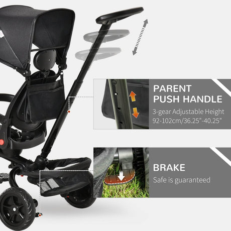 4 - in - 1 Adjustable Kids Tricycle With Safety Features - Zenvia - Omega Lifestyles