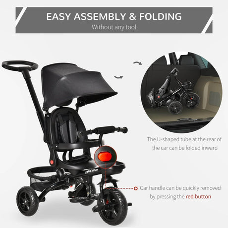 4 - in - 1 Adjustable Kids Tricycle With Safety Features - Zenvia - Omega Lifestyles