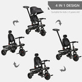 4 - in - 1 Adjustable Kids Tricycle With Safety Features - Zenvia - Omega Lifestyles