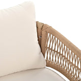 4 - Piece Boho Rope Patio Furniture Set With Acacia Table - Zenvia - Omega Lifestyles