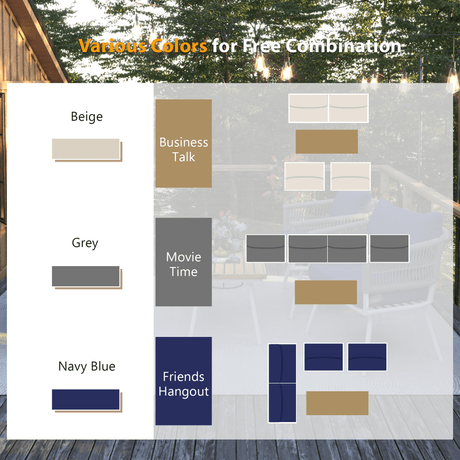 4 - Piece Boho Rope Patio Furniture Set With Acacia Table - Zenvia - Omega Lifestyles