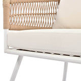 4 - Piece Boho Rope Patio Furniture Set With Acacia Table - Zenvia - Omega Lifestyles