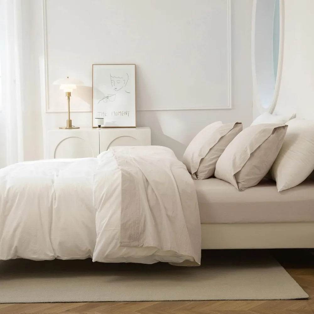 4-Piece Washed Cotton Sheet Set - Omega Lifestyles