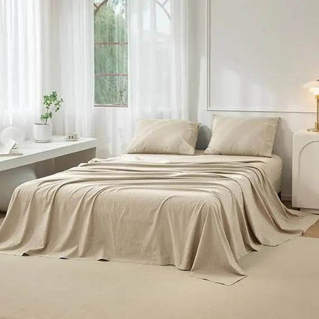 4-Piece Washed Cotton Sheet Set - Omega Lifestyles
