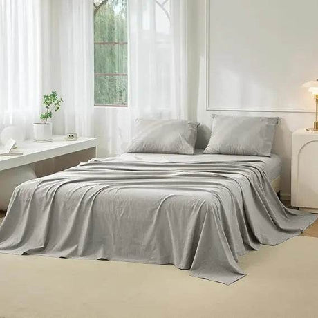 4-Piece Washed Cotton Sheet Set - Omega Lifestyles