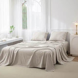 4-Piece Washed Cotton Sheet Set - Omega Lifestyles