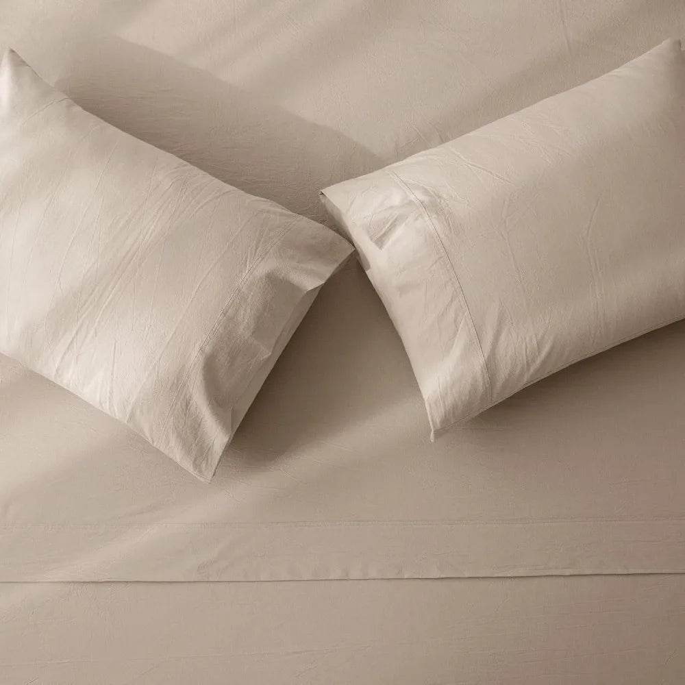 4-Piece Washed Cotton Sheet Set - Omega Lifestyles