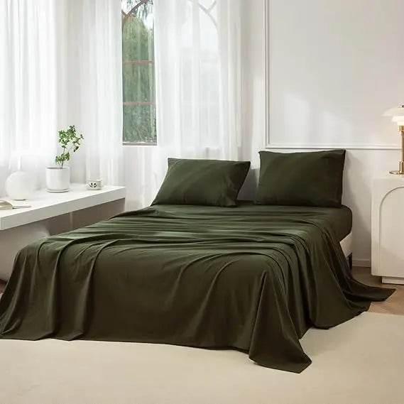 4-Piece Washed Cotton Sheet Set - Omega Lifestyles