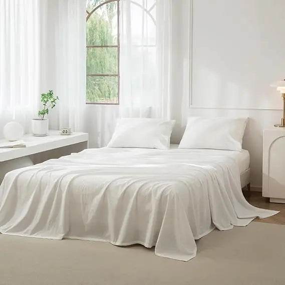 4-Piece Washed Cotton Sheet Set - Omega Lifestyles